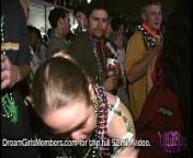 Horny Party Girls Drop Their Pants & Spread Their Pussies from mardi gras boob flash