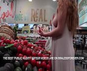 Braless Voyeur in the grocery store from braless forever