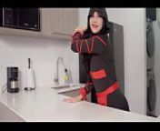 Min Galilea in Ninja cosplay play with 2 toys DP from cosplay solo 18