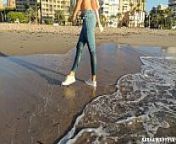 Wet shoot on a public beach with Crazy Model. Risky outdoor masturbation. Foot fetish. Pee in jeans. from sasha russian crazy holiday nude