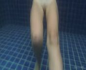 Blonde Pool Babe Wendy Swimming Nude Under Water from mermaid film