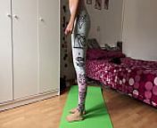 Yoga Teacher Undresses And Shows Explicit Exercises from prima de yoga de roupa