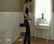 Brune girl spanked and caned from husband caning