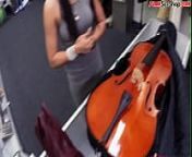 Pawnshop babe sucking owner for better deal from cello ludo