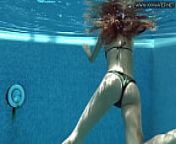 Tiffany blonde perfect round booty teen swims underwater and undresses from underwater creepshot teen
