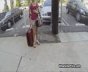 Picking up and fucking cute blonde from the street from liza luggage