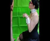 Stepmom cum slut milf wih bunny ears and black dress dehumanized by forhed writing from fluo cosplay pet training sister twins