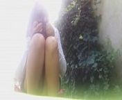 OUTDOOR SEXY GIRL! without panty in a public park, she plays with her naked pussy and her big tits from divya bharti xxx videoactress taman
