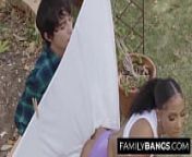 FamilyBangs.com ⭐ Trouble Maker Boy Spies his Black Stepsister when Doing Yoga, Olivia Jay, Ricky Spanish from ebony yoga