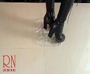 Eggs box all needing to be destroyed by my high boots. Full video from slave salope détruite vidéo complète