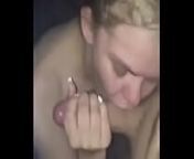 Lil white girl sucking my homies dick from homemade white girl