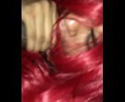 Red Head Goth Tranny Sucking BBC at House Party Pt.2 The Finish from black shemale in the house upskirt penis