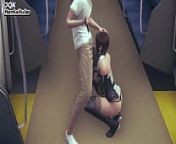 Hentai 3D uncensored (5) - Office girl get hard fucking on train from hentai girl cock