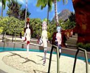 Genshin Impact: 【MMD Dance】Con Calma (Noelle, Amber, Eula). from amber x eula hentai anime