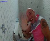 Sex in public toilet with creampie from sex con in