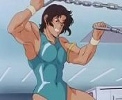 Dirty Pair Ova: sandra guts scenes from female muscle growth contest