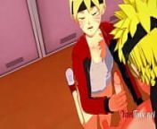 Naru Yaoi 3D - Handjob & Blowjob to Naruto and cums in his mouth - Yaoi Hentai 3D Anime Sex Gay from naruto gay sex buruto