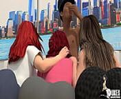 I had a foursome with my stepmom and two friends! from 3d mom