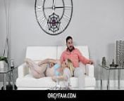OrgyFam- Hot blonde Nikki Sweet welcomes home Peter Green with a warm pussy and fucks from home xxxvideo com