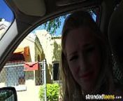 StrandedTeens - Sexy blond gives some roadhead from pk school po
