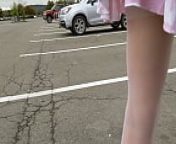 Wife going into Walmart no panties short skirt . from see through skirt short skirt big hard nipples