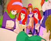 Scooby Doo - Into the Daphne Verse - Daphne clones takes turns fucking Shaggy from into the pokemon verse vol 2 sex party with 5 poke