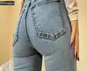 Jeans Ass Worship and Deep Ass Licking Femdom With Amazing Goddess Kira from jean shorts facesit