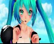 Miku Append Sexy Dance Nude MMD from miku vore