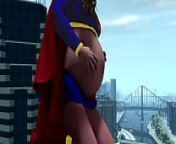 Superheroine Belly Inflation 2 from pregnant inflation