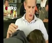 NO SHAME Waitress Interrupts Restaurant Public Blowjob from restaurant table