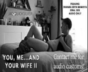 You, Me, and Your Wife II: an ASMR roleplay with oral sex and pegging from sweat wife sex