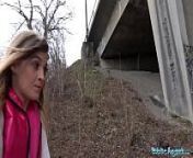 Public Agent Rhiannon Ryder fucked under a bridge from publicagent british babe with bubble butt fucks a big cock