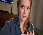 Verification video from cute redhead elly clutch gives super blowjob in the garden elly clutch