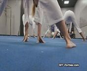 Kung fu training turns to wild foursome from girl kung fu