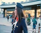 Stewardess Anastasia Brokelyn Pleases the Pilot from air hostess girl sex