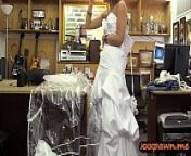Blondie pawns wedding dress and banged at the pawnshop from try on wedding