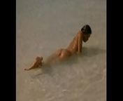 Curvy beach b. with cute breasts has loud orgasm in water from moming loud