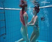 Liza and Alla underwater experience from nudist net