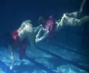 Two hot lesbians underwater touching each-other. y. s are naked in the pool. Young nudists .. from nude young nudist purenudism