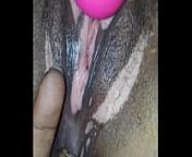 Toy on her clit, tongue in her hole and fingers up her big butt from jamaican big clit sex