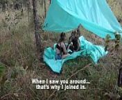 Latina pussy-eating outdoors in Jungle insurgent camp from arme police sex jungle