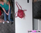 This stepmom and her sexy stepdaughter will never even think of stealing again from this shop from slut stepmom facial