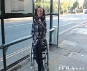 Paraprincess public nudity and handicapped pornstar flashing from wheelchair