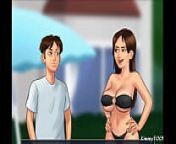 Summertime Saga Sex Scene - StepBro vs Stepsis risky Public Pool Fuck from petite gamer sis fucked in the ass and mouth without removing vr hd mia bandini