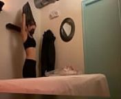 Dressing room hidden camera shows athletic cutie with perfect tits get naked. from athlete