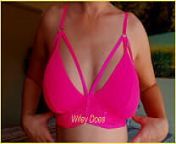 MILF hot lingerie. Big tits in hot pink bra from hot pink bra sexy