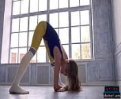Russian petite teen blonde Nimfa teams up with Playboy for a yoga session from playboy tv hot yoga mp4