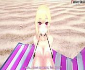 I found Marin Kitagawa on the beach and she gives me a blowjob | Sono Bisque Doll wa Koi wo suru from koi suru kanojo no bukiyou butai