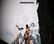 [SKYRIM MOD] Sexy Battle with Odahviing from tania fucking naked