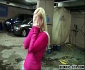 Kinky Eurobabe Ellen fucked in car park from getting kinky in the car